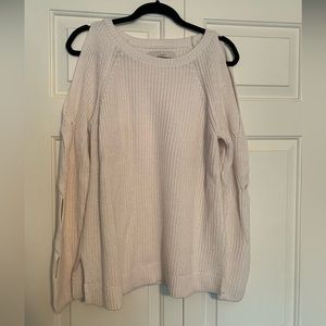 Loft sweater with cold shoulder detail